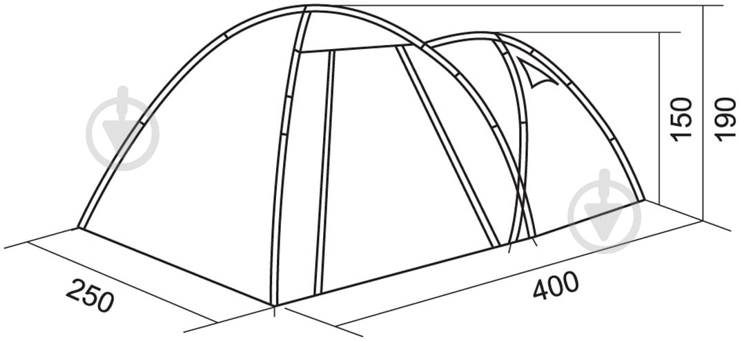Палатка кемпинговая RED POINT Base 4 - фото 7