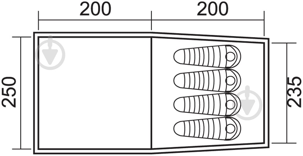 Палатка кемпинговая RED POINT Base 4 - фото 8