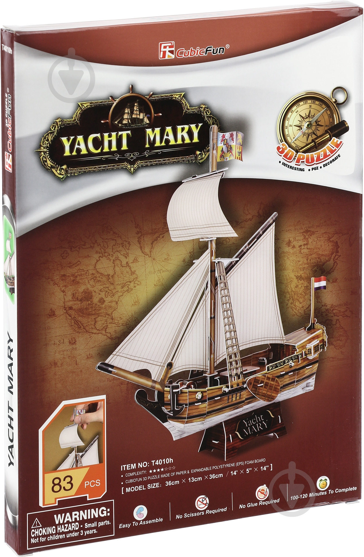 3D-пазл CubicFun Яхта Мэри T4010h - фото 1