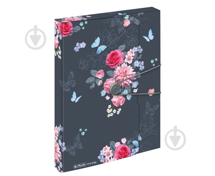 Папка-бокс на резинке А4 4 см Ladylike Flowers 50021680 Herlitz - фото 1