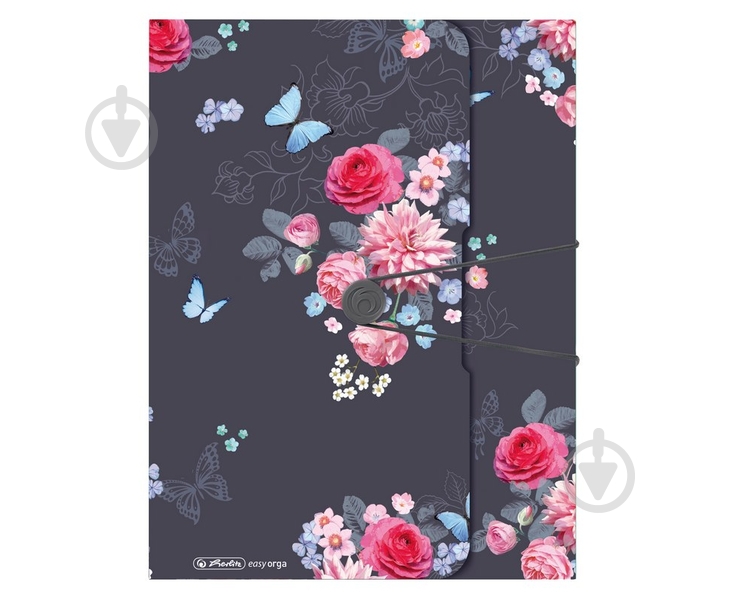 Папка-бокс на резинке А4 4 см Ladylike Flowers 50021680 Herlitz - фото 2