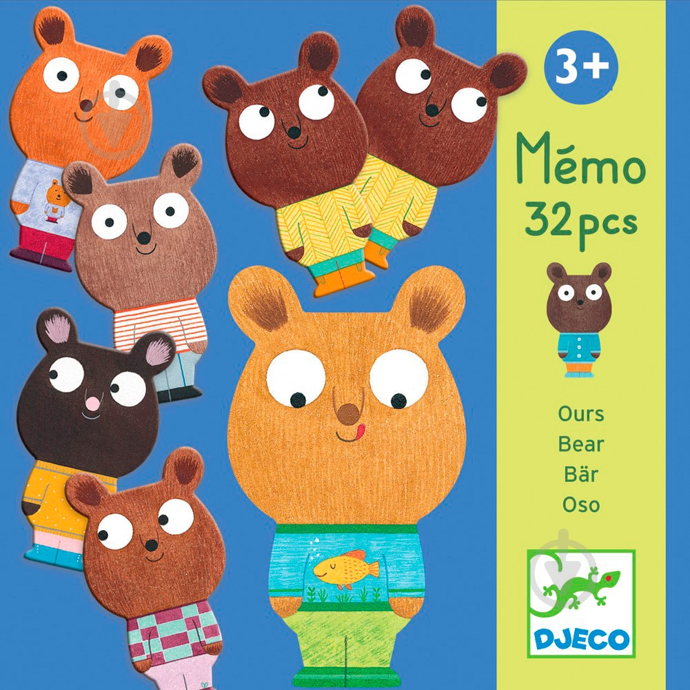 Игра настольная Djeco Мемо-мишки DJ08112 - фото 1 Игра настольная Djeco Мемо-мишки DJ08112 - фото 1