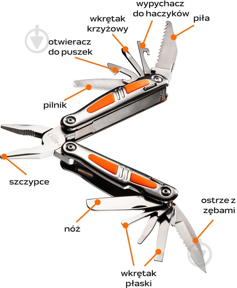Мультитул NEO tools 11 елементів 01-028 - фото 5