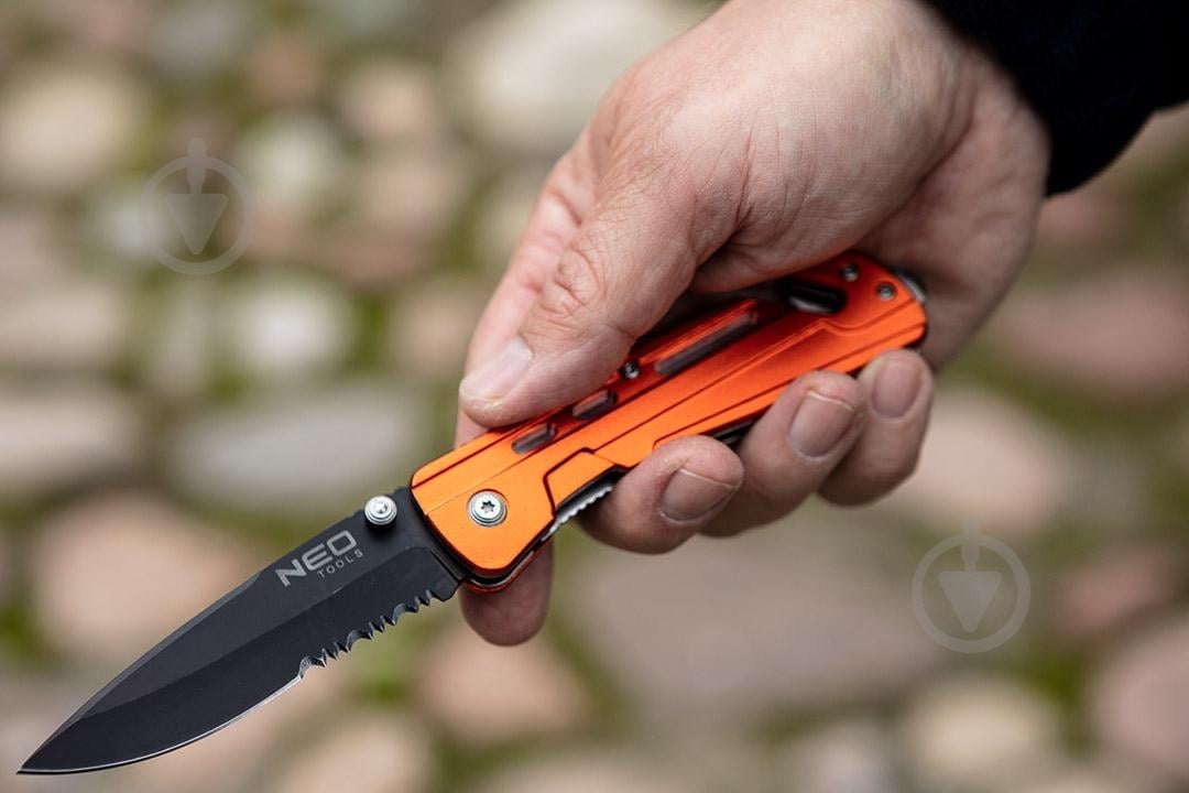 Нож NEO tools складывающийся с фиксатором 63-026 - фото 11