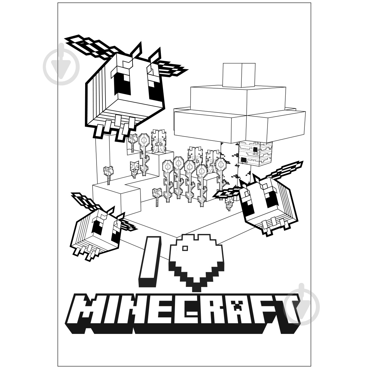 Раскраска «Minecraft А4 12 стр. 743219» - фото 2