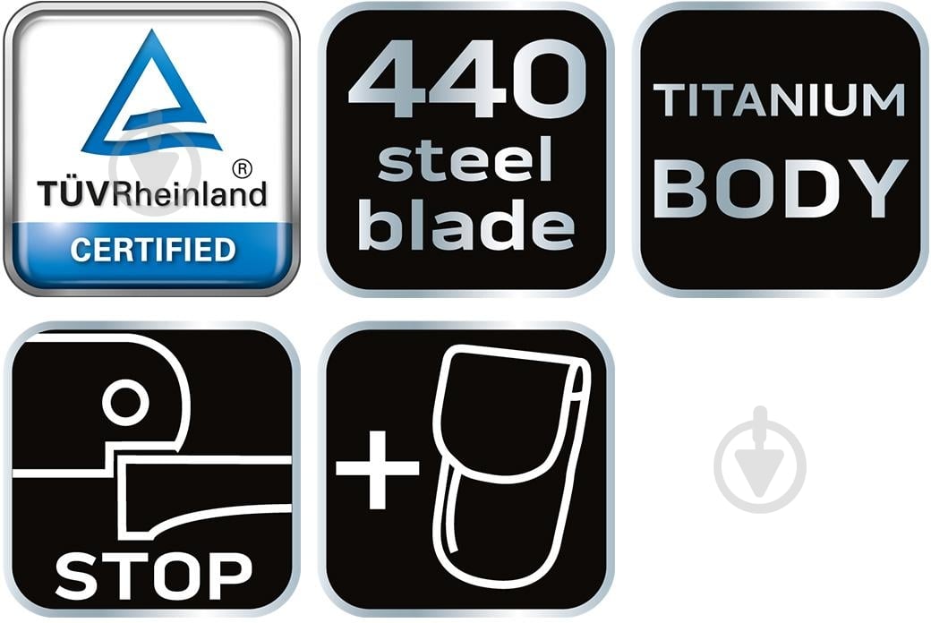 Ніж складаний NEO tools з фiксатором, титановий 63-025 - фото 3