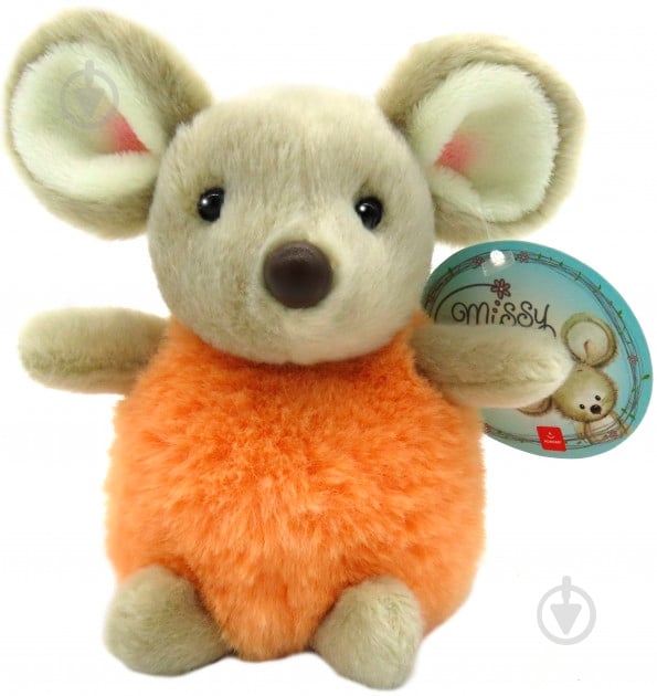 Мягкая игрушка Aurora мышонок девочка Пом-Пом 15 см оранжевый 190055B - фото 1