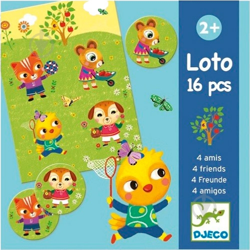 Игра настольная Djeco 4 друзей DJ08124 - фото 1 Игра настольная Djeco 4 друзей DJ08124 - фото 1