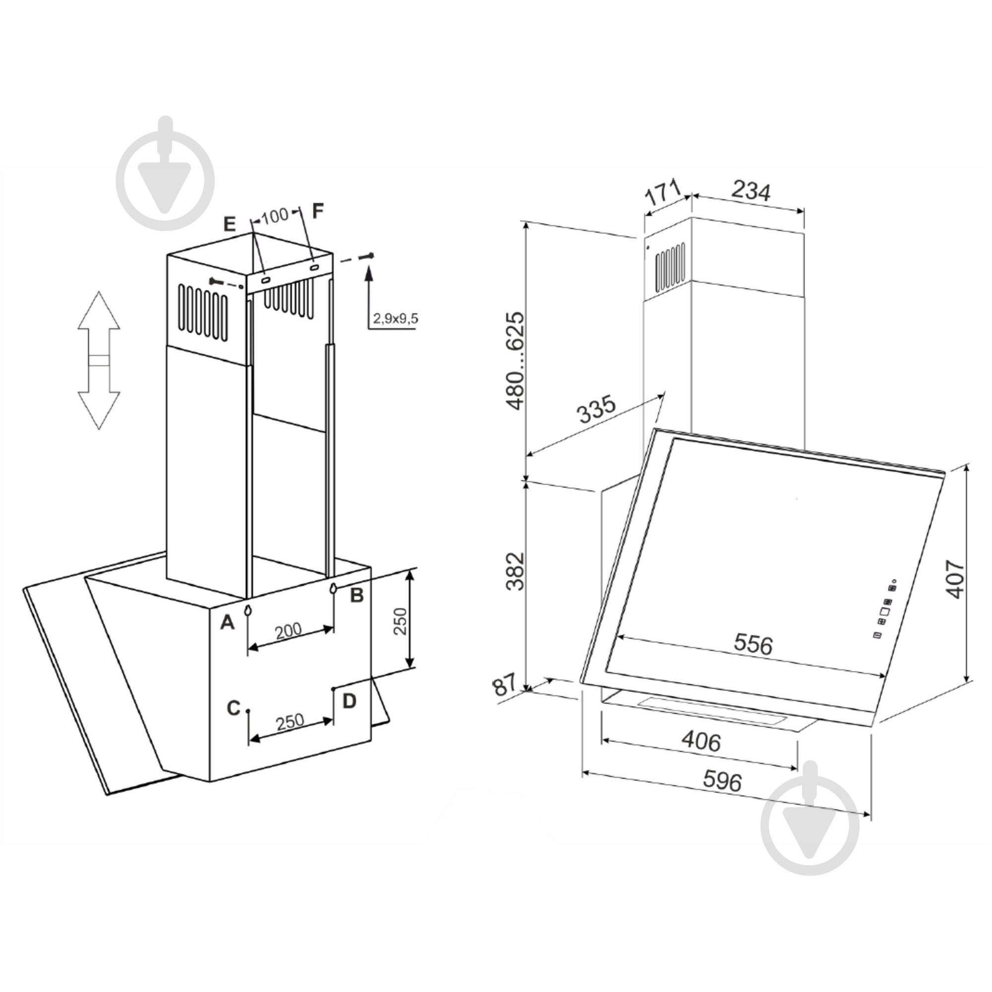 Вытяжка Eleyus PRIMA 1200 LED 60 BL - фото 10 Вытяжка Eleyus PRIMA 1200 LED 60 BL - фото 10