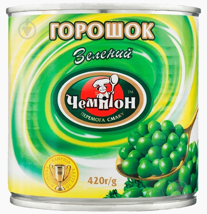 Зеленый горошек ТМ Чемпіон 420 г - фото 1