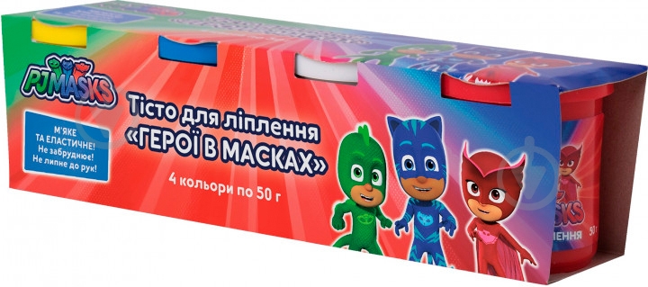 Тесто для лепки Перо PJ Masks 4 цвета 120809 - фото 1