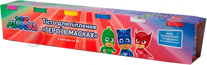 Тісто для ліплення Перо PJ Masks 6 цвета 120806 - фото 1