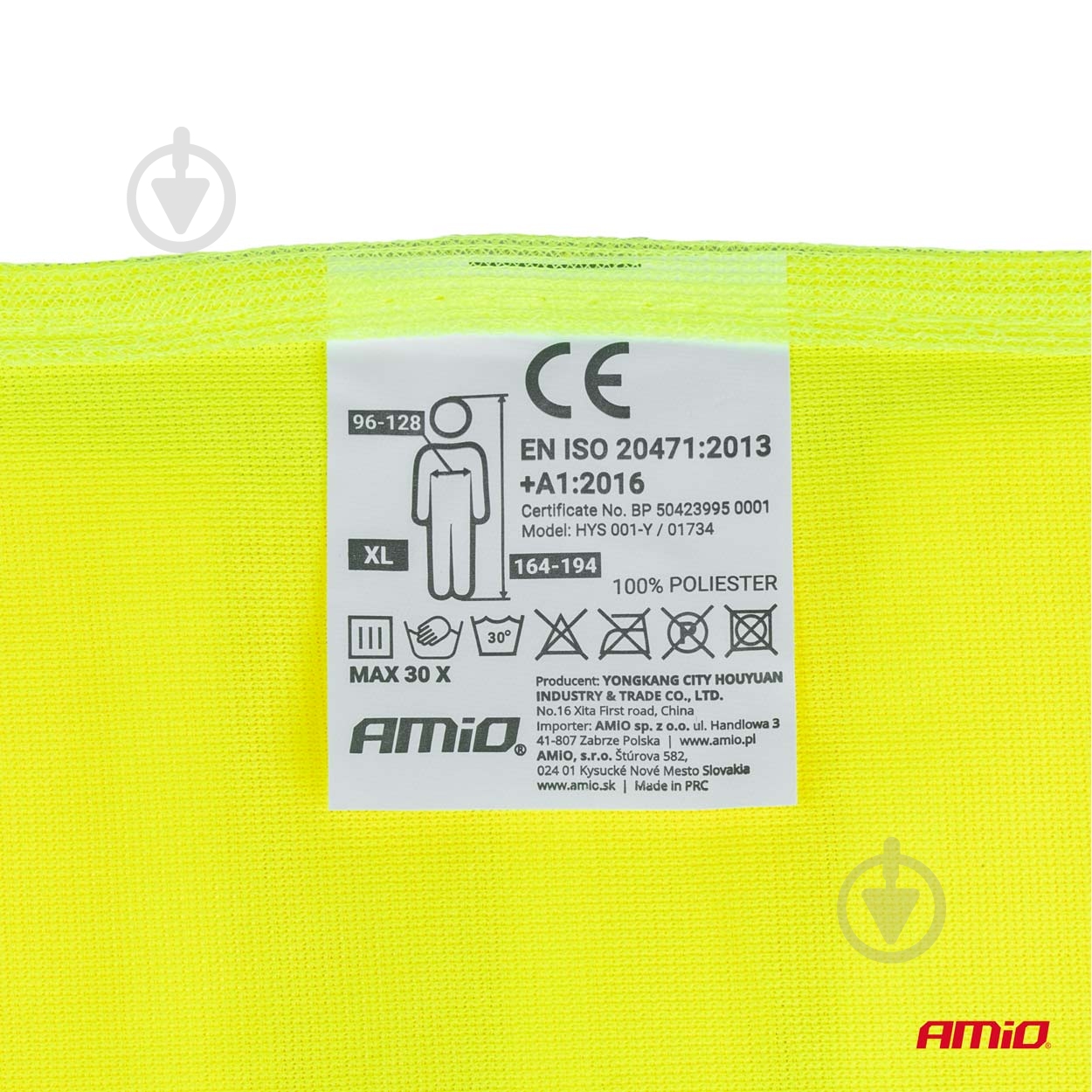 Жилет светоотражающий AMiO XL 01734 желтый - фото 3