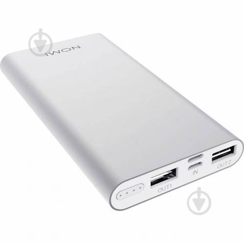 Повербанк Nomi E100 10000 mAh silver - фото 2 Повербанк Nomi E100 10000 mAh silver - фото 2