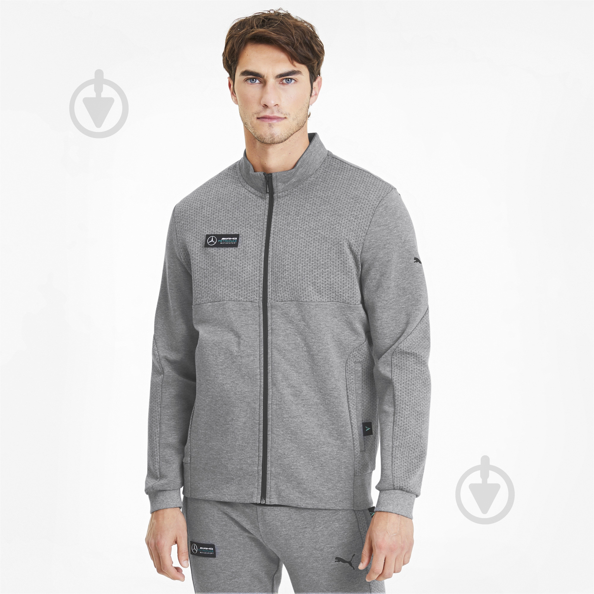 Джемпер Puma MAPM SWEAT JACKET 59617503 р. S серый - фото 1 Джемпер Puma MAPM SWEAT JACKET 59617503 р. S серый - фото 1