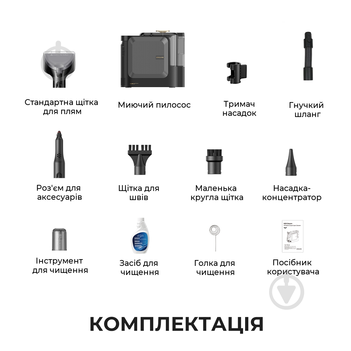 Пылесос моющий DREAME N20 Steam black - фото 14