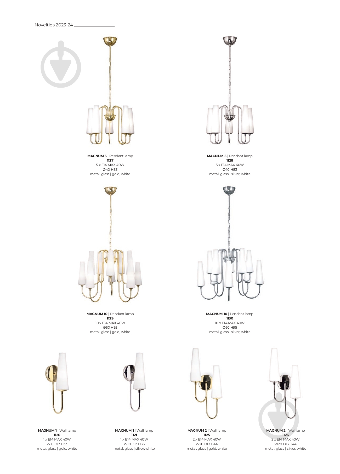 Бра Zuma Line 2x40 Вт E14 золото 1125 - фото 2