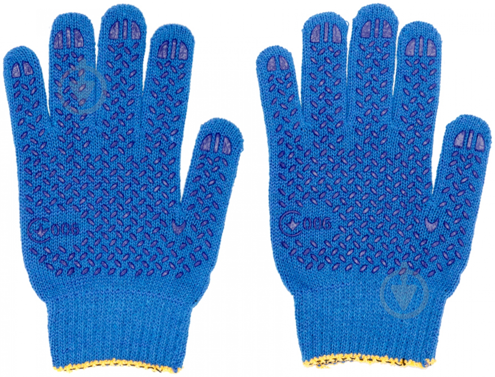 Перчатки MasterOK 3D MASTER-60TТВ трикотажные синие с покрытием ПВХ точка XL (10) - фото 2