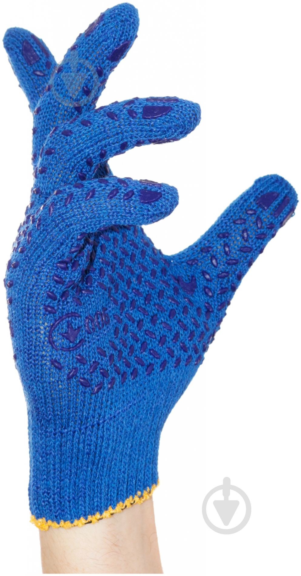 Перчатки MasterOK 3D MASTER-60TТВ трикотажные синие с покрытием ПВХ точка XL (10) - фото 1