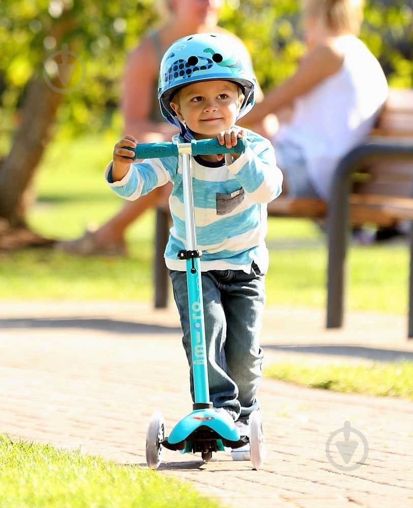 Самокат Micro Minideluxe aqua блакитно-синьо-зелений ММD001 - фото 2