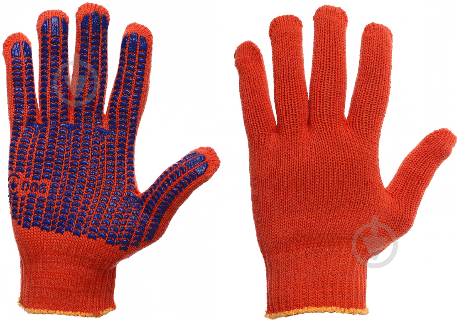 Перчатки MasterOK 3D MASTER-60TТВ трикотажные оранжевые с покрытием ПВХ точка XL (10) - фото 2