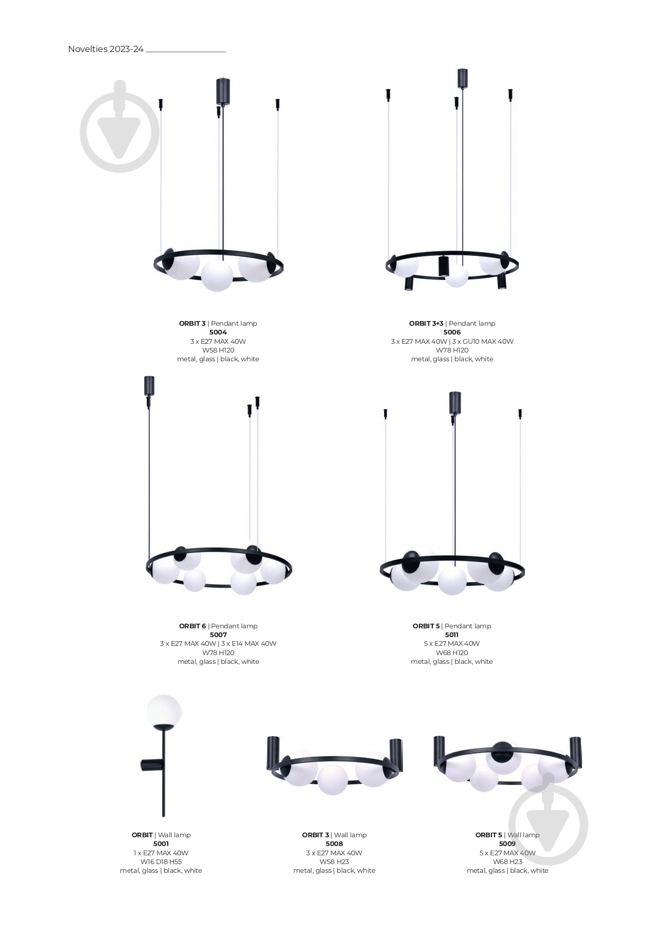Бра Zuma Line 1x40 Вт E27 черный 5001 - фото 2