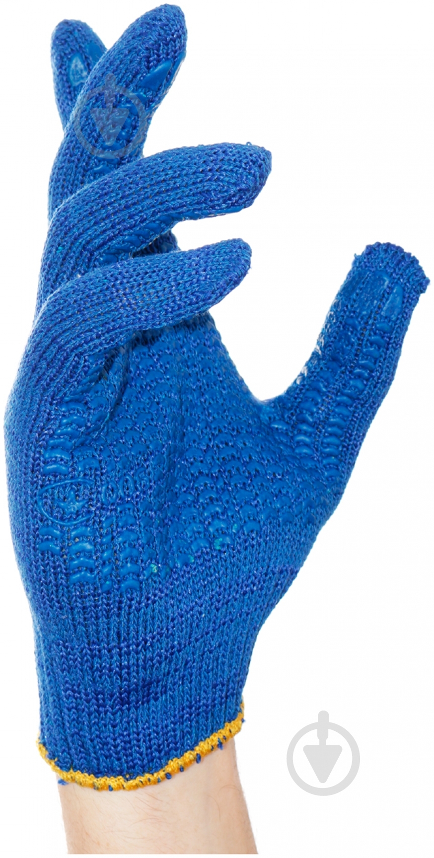 Перчатки MasterOK 3D MASTER-85ТВ трикотажные синие с покрытием ПВХ точка XL (10) - фото 1