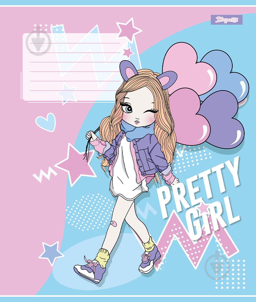 Зошит шкільний 12 аркушів коса лінія Pretty girl (767205) 1 вересня - фото 4