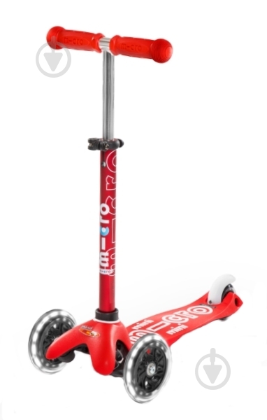 Самокат Micro Minideluxe red LED красный MMD052 - фото 1 Самокат Micro Minideluxe red LED красный MMD052 - фото 1