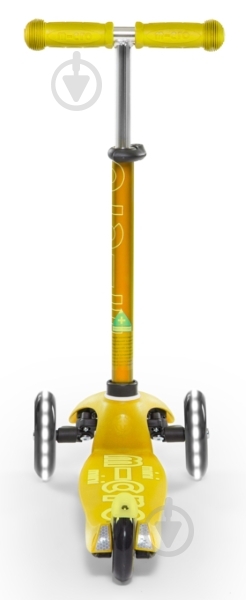 Самокат Micro Minideluxe yellow LED самокат 3-колісний жовтий MMD053 - фото 4