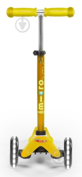 Самокат Micro Minideluxe yellow LED самокат 3-колісний жовтий MMD053 - фото 5