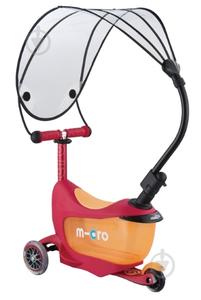 Самокат Micro Mini2go canopy deluxe ruby red червоний рубін MMD059 - фото 2