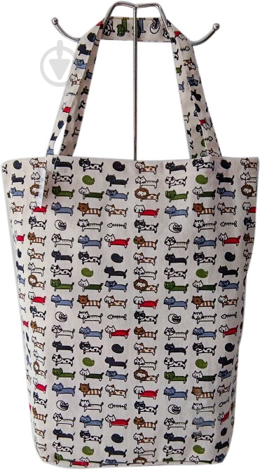 Сумка-шоппер Luna Cat 43x42x18 см бежевый - фото 2