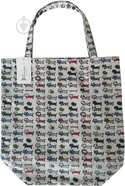 Сумка-шоппер Luna Cat 43x42x18 см бежевый - фото 1