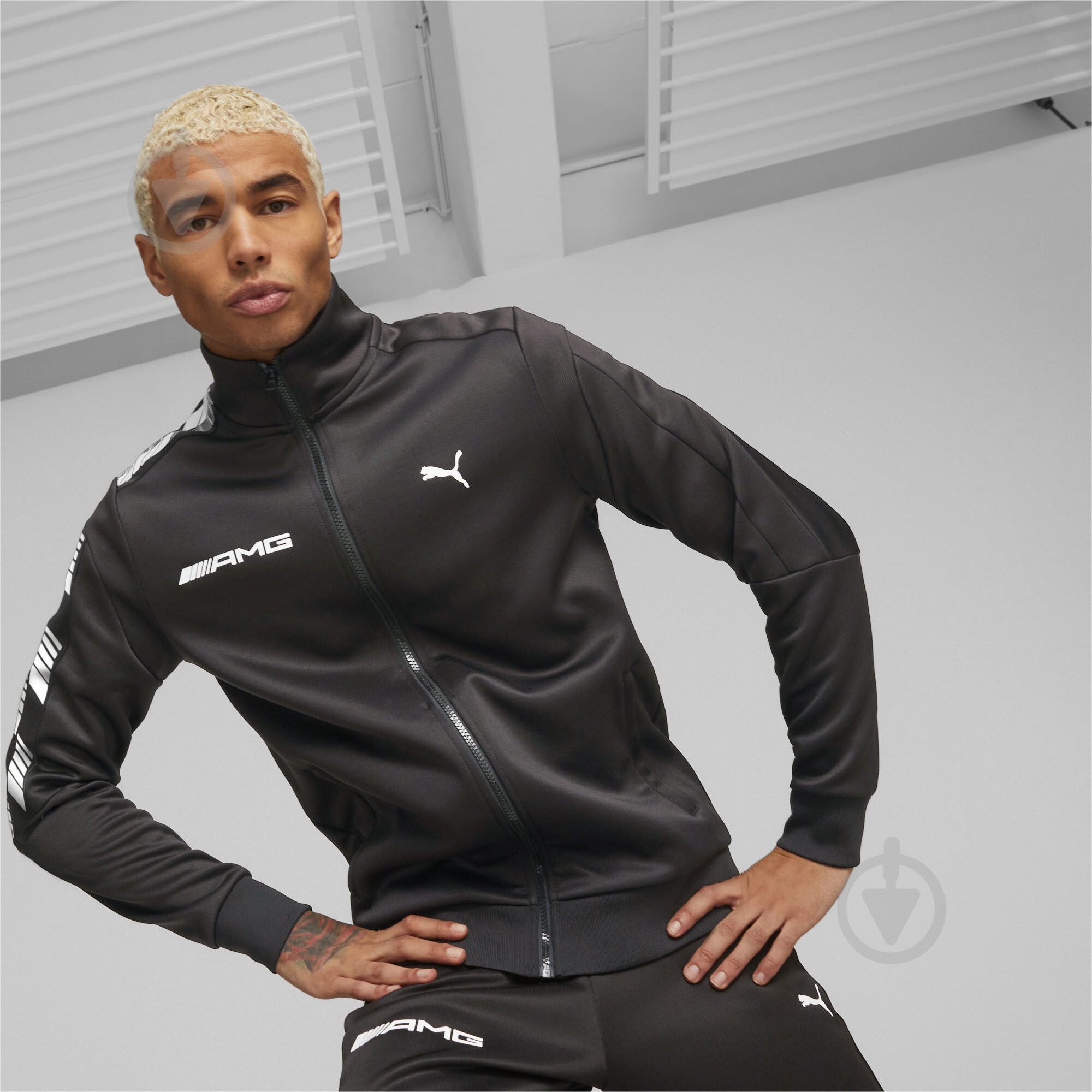 Джемпер Puma MAPF1 MT7 TRACK JACKET PUMA BLACK 53845701 р.S черный - фото 3