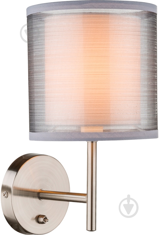 Бра Globo Theo 1x40 Вт E14 матовий нікель 15190W - фото 1 Бра Globo Theo 1x40 Вт E14 матовий нікель 15190W - фото 1