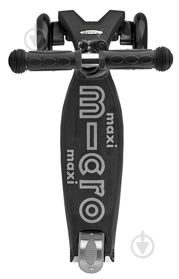Самокат Micro Maxideluxe black grey черно-темно-серый ММD069 - фото 2