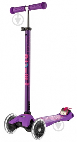 Самокат Micro Maxideluxe purple LED самокат 3-колісний бузковий ММD066 - фото 1