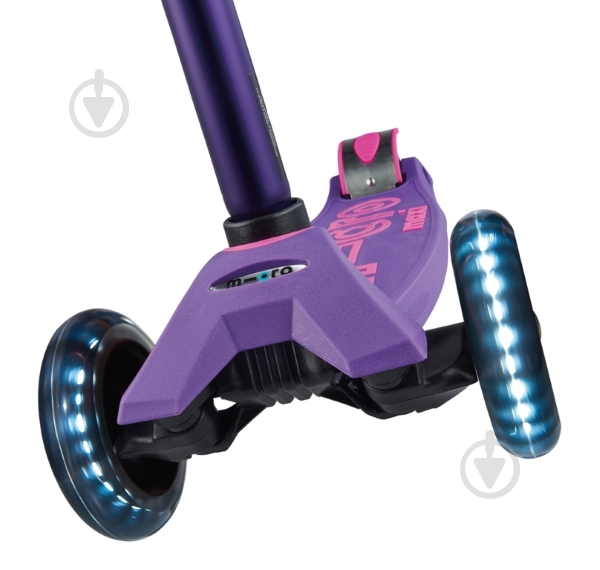 Самокат Micro Maxideluxe purple LED самокат 3-колісний бузковий ММD066 - фото 4