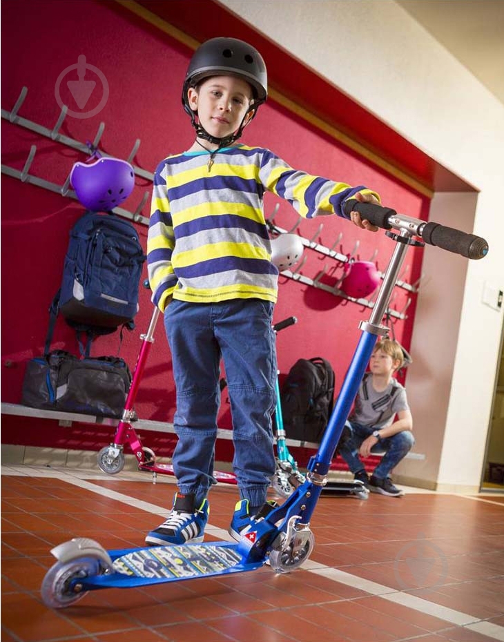 Самокат Micro Sprite blue aztec ярко-синий SA0135 - фото 3 Самокат Micro Sprite blue aztec ярко-синий SA0135 - фото 3