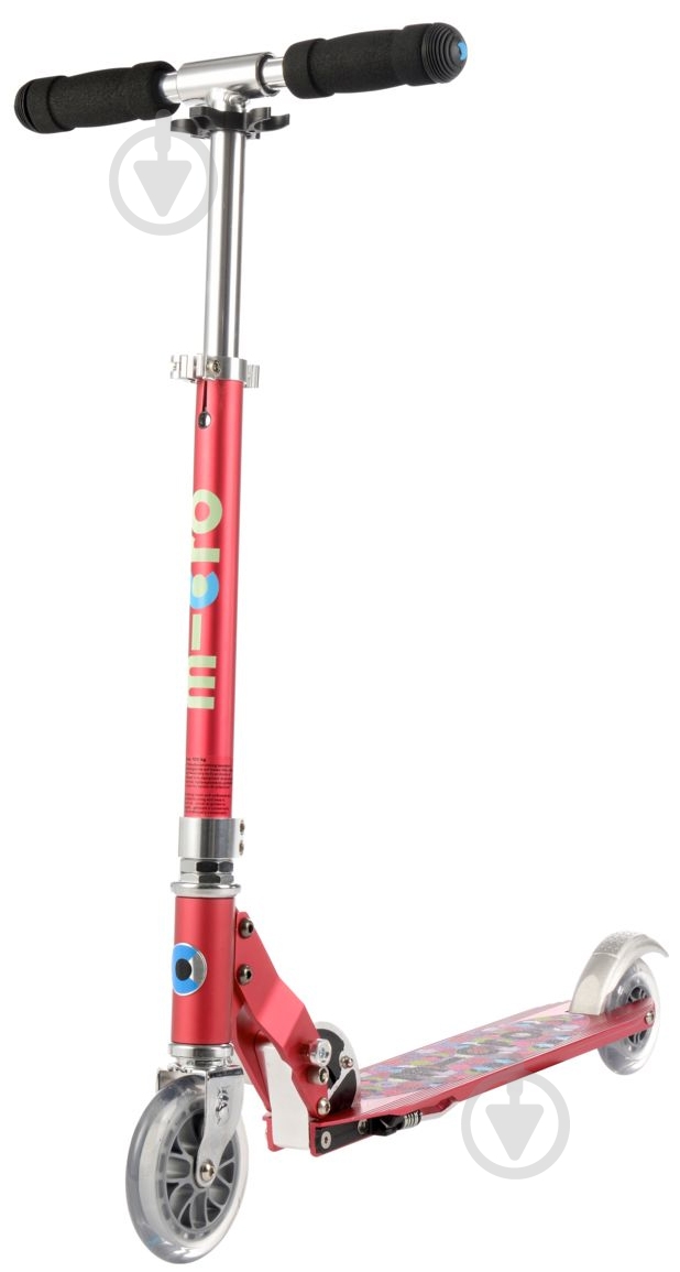 Самокат Micro Sprite raspberry floral dot малиновый SA0136 - фото 1 Самокат Micro Sprite raspberry floral dot малиновый SA0136 - фото 1