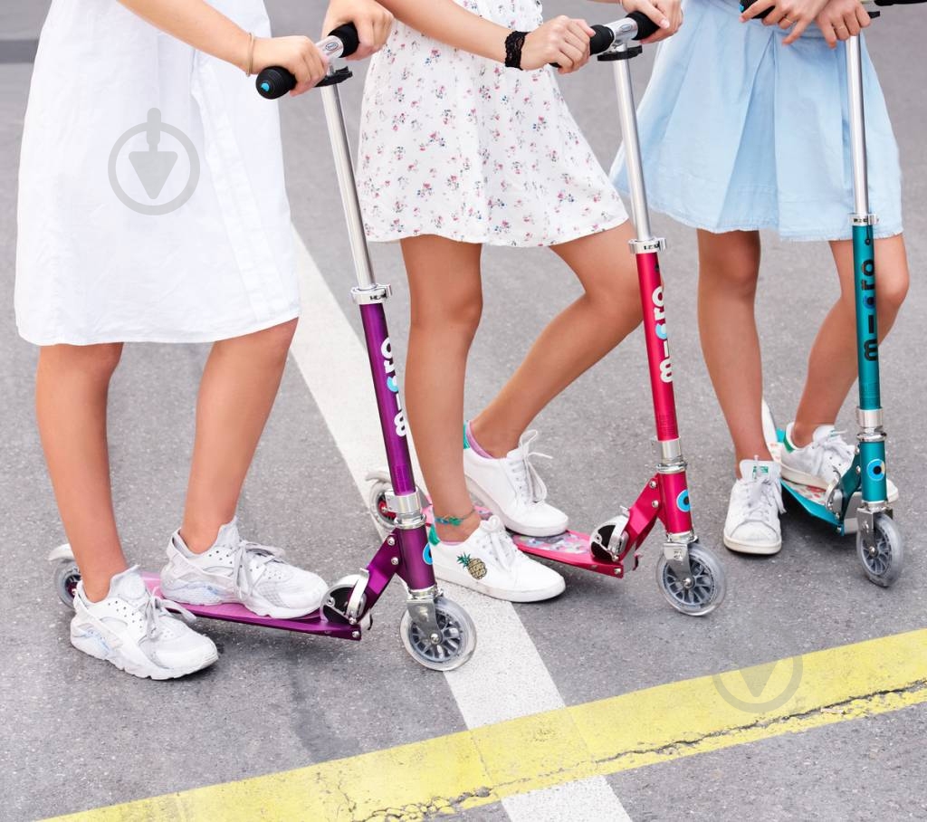 Самокат Micro Sprite raspberry floral dot малиновый SA0136 - фото 3 Самокат Micro Sprite raspberry floral dot малиновый SA0136 - фото 3