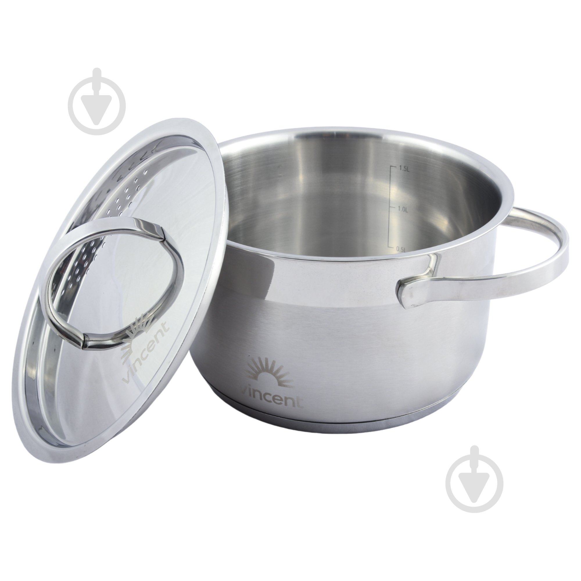 Кастрюля с крышкой Vincent 16 см 1,7 л VC-3185-16 - фото 1 Кастрюля с крышкой Vincent 16 см 1,7 л VC-3185-16 - фото 1
