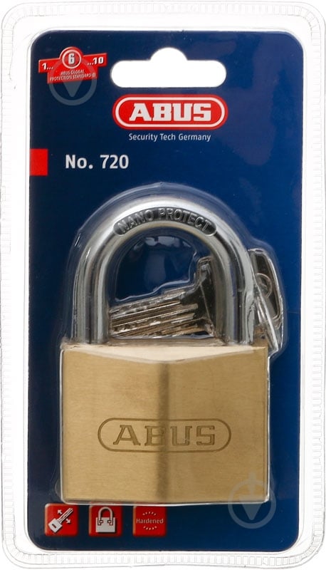 Замок навесной Abus 720/60 открытый (амбарный) - фото 7 Замок навесной Abus 720/60 открытый (амбарный) - фото 7