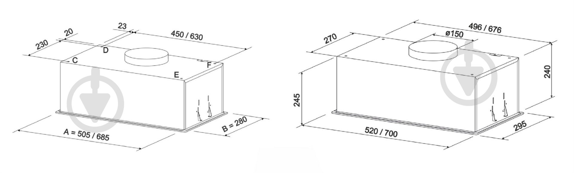 Вытяжка Eleyus INTEGRA 800 52 WH - фото 5