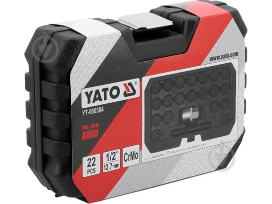 Головка YATO 22 шт. YT-060304 - фото 4 Головка YATO 22 шт. YT-060304 - фото 4