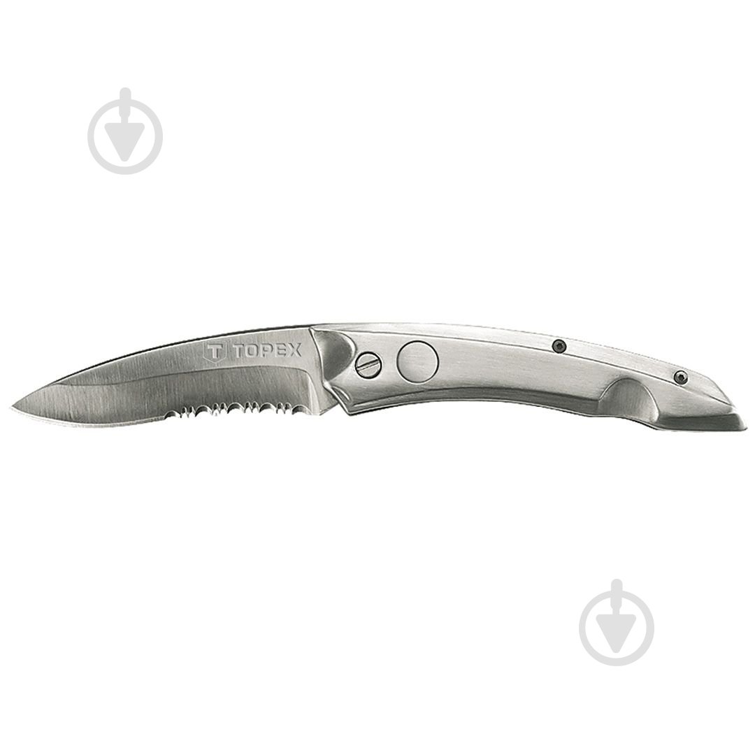 Нож складной Topex универсальный, лезвие 80 мм, пружинный 98Z110 - фото 1
