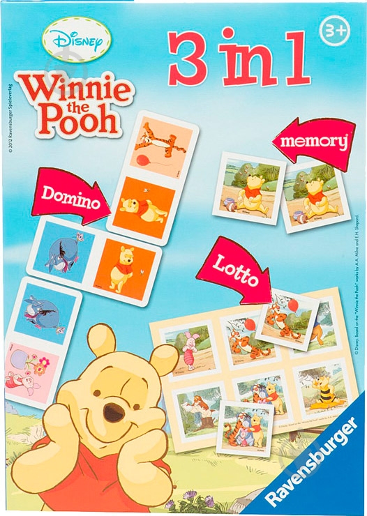Игра настольная Ravensburger Винни 3 в 1 22192 - фото 1 Игра настольная Ravensburger Винни 3 в 1 22192 - фото 1