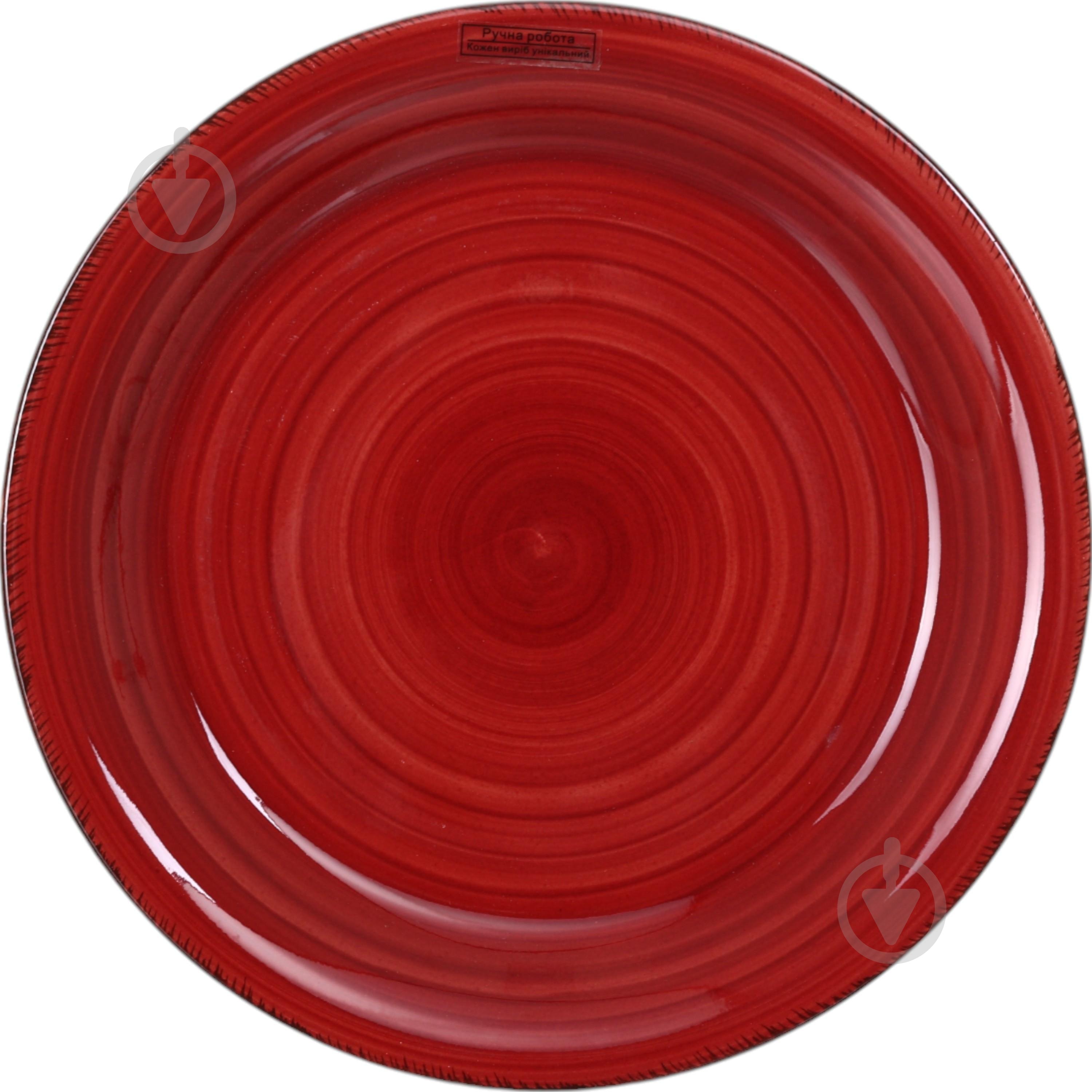 Тарілка обідня Fiora Retro Red 19 см - фото 1