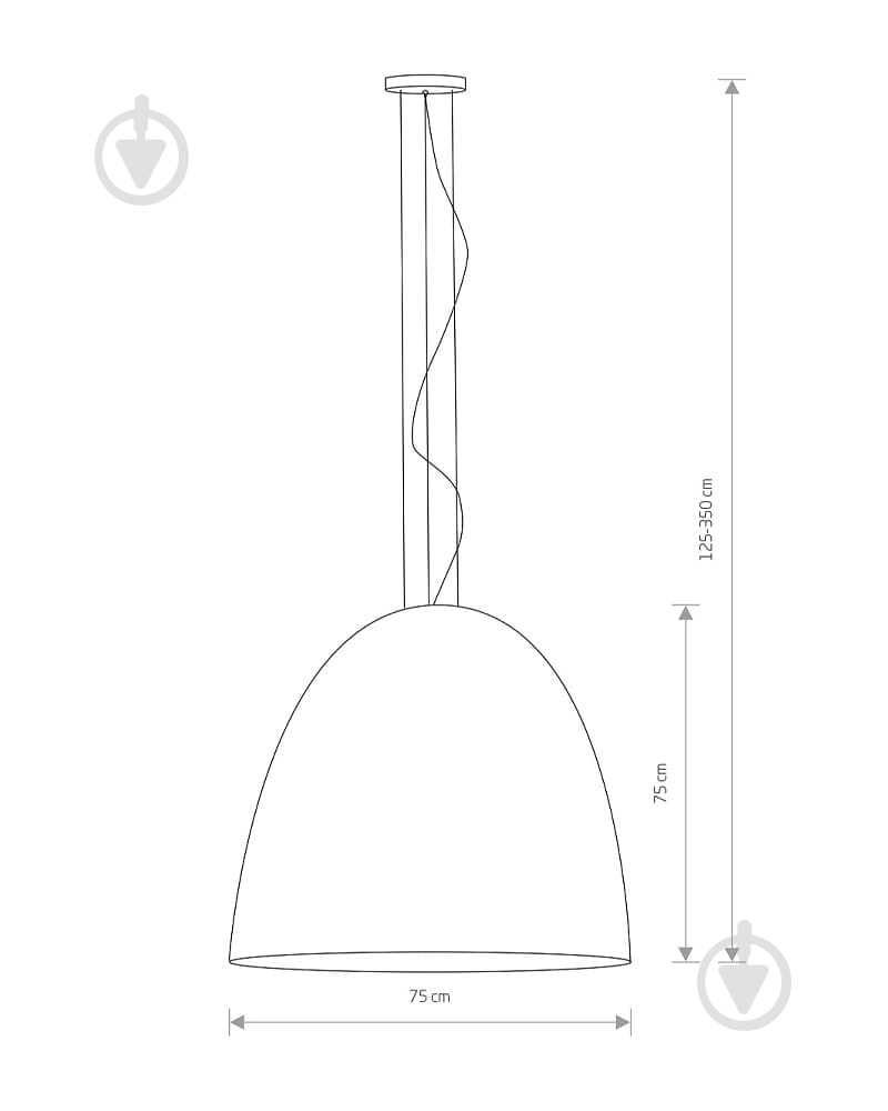 Подвес Nowodvorski 7x40 Вт E27 черный 10321 - фото 2